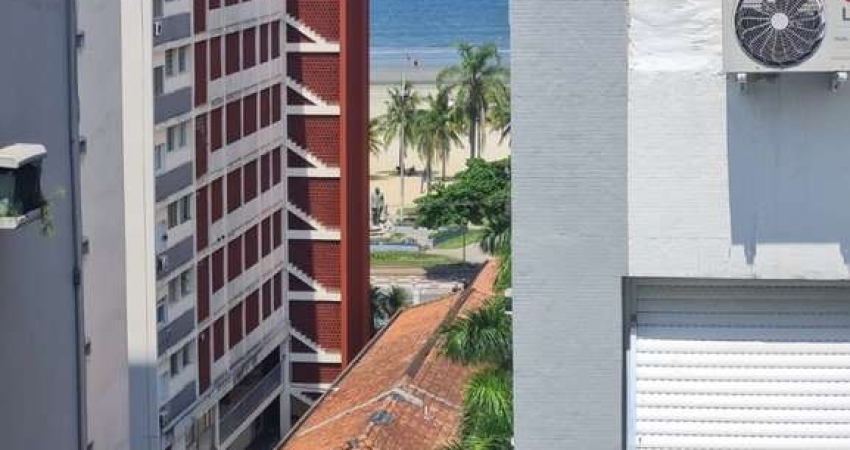 Venda Apartamento Santos SP - mAr dOce lAr com vista mar parcial, reformado ao lado (190m) da praia do Boqueirão.