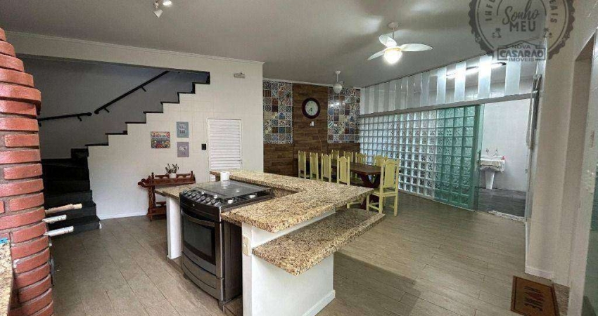Casa com 4 dormitórios para alugar, 260 m² por R$ 5.500,00/mês - Vila Guilhermina - Praia Grande/SP