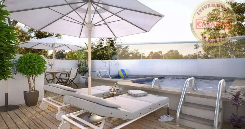 Apartamento com 2 dormitórios à venda, 56 m² por R$ 378.000,00 - Mirim - Praia Grande/SP