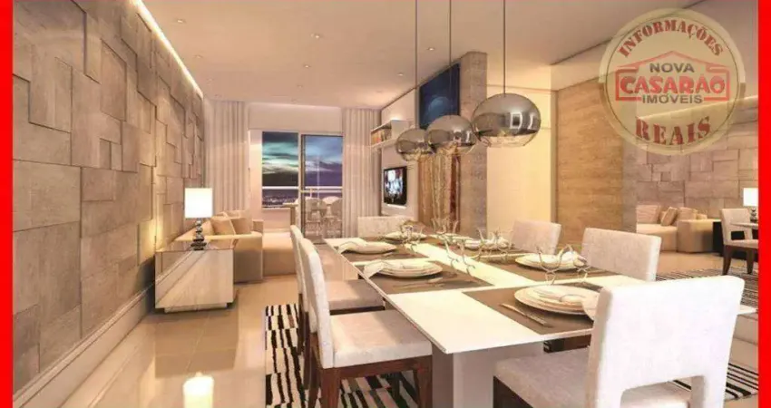 Apartamento com 3 dormitórios à venda, 102 m² por R$ 713.800,00 - Caiçara - Praia Grande/SP