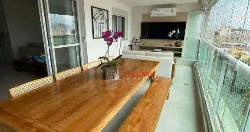 Apartamento com 3 dormitórios à venda, 167 m² por r$ 2.200.000,00 - jardim santa mena - guarulhos/sp