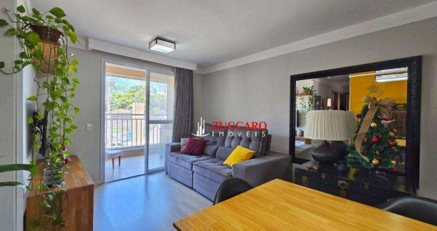 Apartamento com 3 dormitórios para alugar, 71 m² por R$ 4.077,00/mês - Macedo - Guarulhos/SP