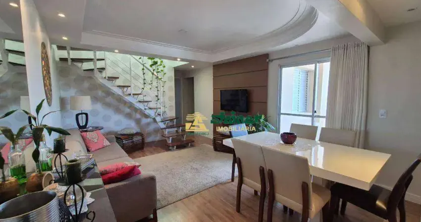 Cobertura com 3 dormitórios à venda, 190 m² por r$ 1.250.000,00 - vila augusta - guarulhos/sp