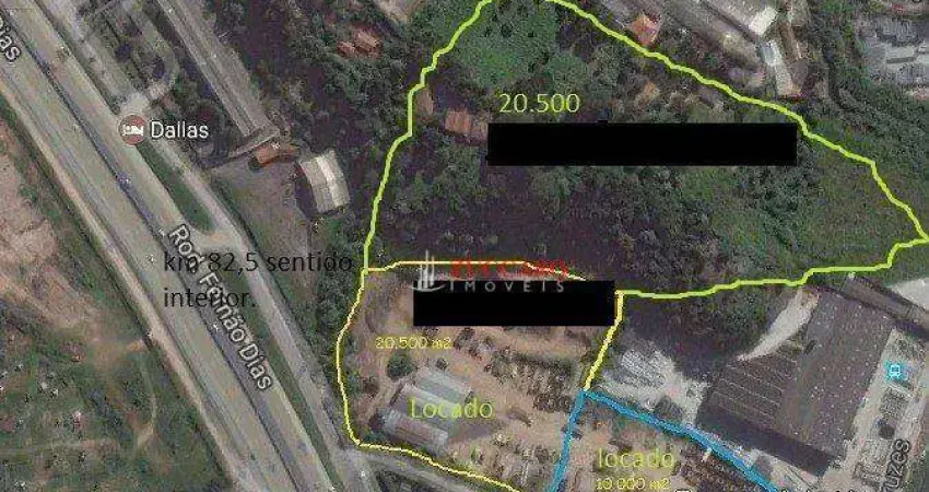 Área, 20500 m² - venda por r$ 28.000.000,00 ou aluguel por r$ 45.450,00/mês - três cruzes - são paulo/sp