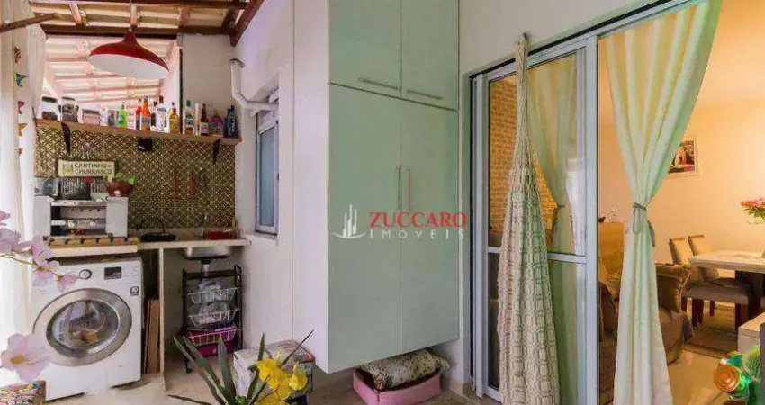 Apartamento garden com 3 dormitórios à venda, 73 m² por r$ 450.000,00 - cocaia - guarulhos/sp