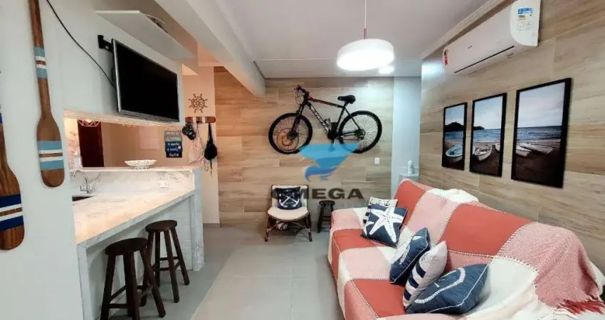 Apartamento com 2 dormitórios à venda, 45 m² por r$ 450.000,00 - jardim astúrias - guarujá/sp