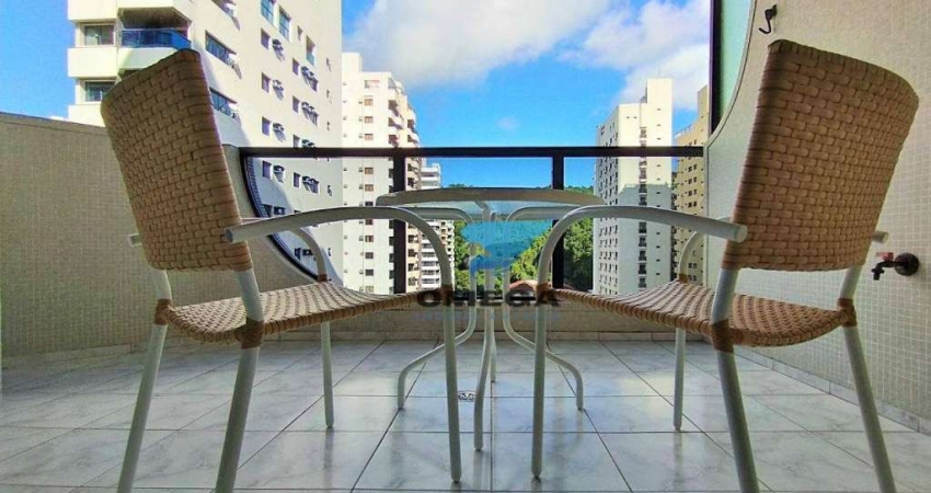 Apartamento com sacada à venda na praia das Pitangueiras - Guarujá/SP