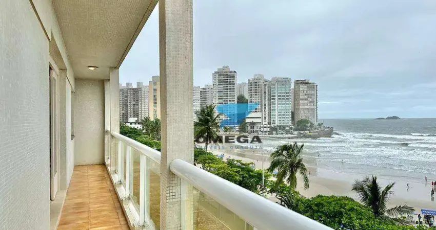 Apartamento à venda - localização privilegiada de frente para o mar - pitangueiras - guarujá.