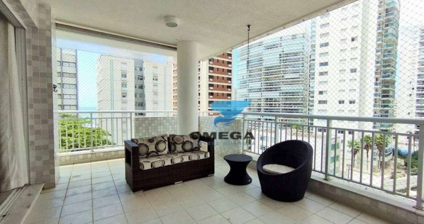 VISTA MAR - Apartamento à venda com 3 dormitórios - 2 vagas de garagem - varanda gourmet na praia das Astúrias - Guarujá.