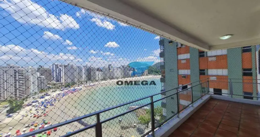 Apartamento com varanda vista mar, com 5 dormitórios à venda na praia das astúrias - guarujá/sp