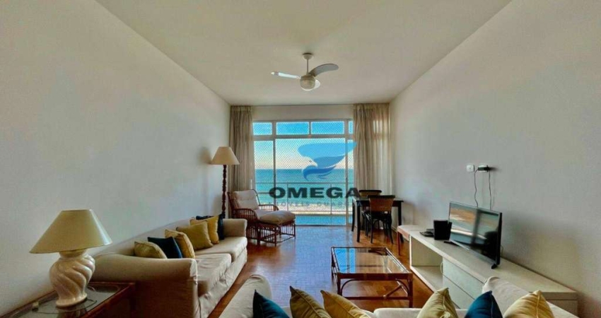 Apartamento frente mar à venda na praia das Pitangueiras no Guarujá I Omega Imoveis