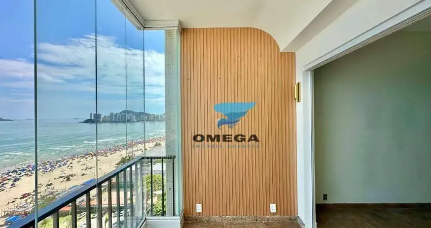 Apartamento frente mar à venda na praia das Pitangueiras no Guarujá I Omega Imoveis