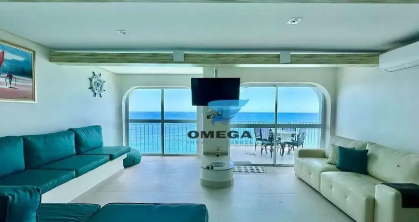 Apartamento reformado frente mar á venda na praia das Pitangueiras no Guarujá