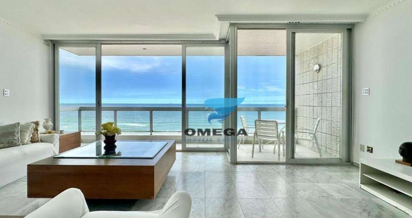 Apartamento frente mar à venda na praia das Pitangueiras no Guarujá I Omega Imoveis