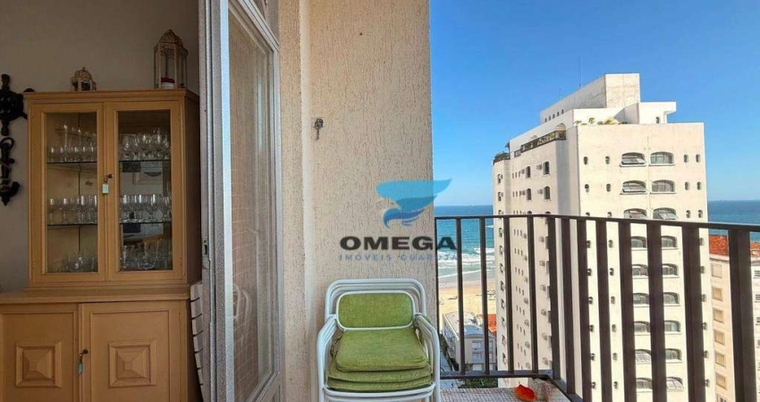 Apartamento com vista mar à venda na praia das Pitangueiras no Guarujá I Omega Imoveis