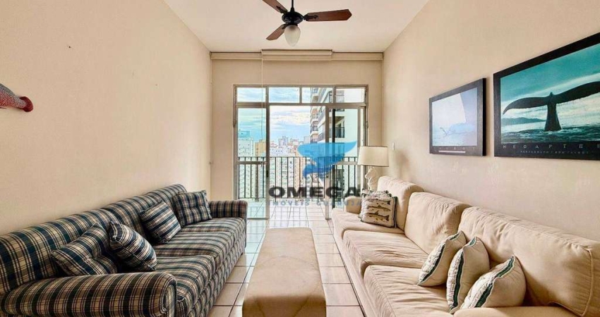 Apartamento com vista mar à venda na praia das Pitangueiras no Guarujá I Omega Imoveis