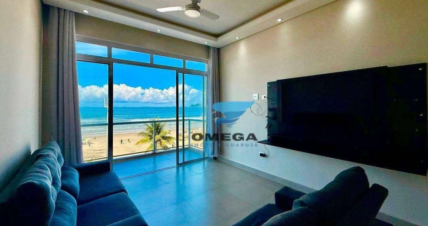 Apartamento frente mar à venda na praia das Pitangueiras no Guarujá I Omega Imoveis