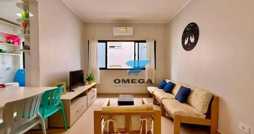 Apartamento reformado á venda na praia do tombo no guarujá i omega imoveis