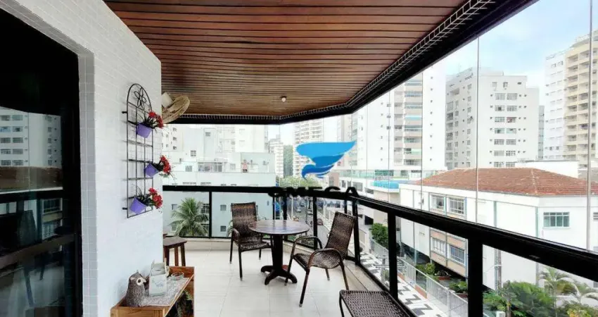 Apartamento com 3 dormitórios à venda, 116 m² por r$ 700.000,00 - jardim astúrias - guarujá/sp