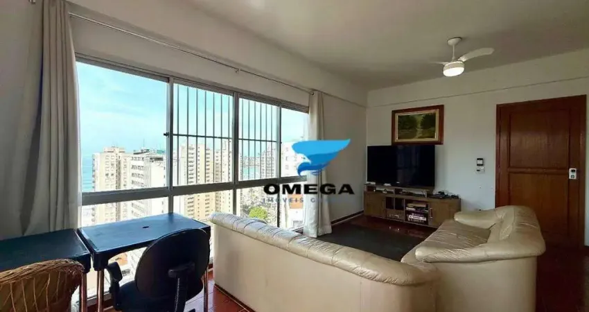 Apartamento com vista parcial para o mar à venda na praia das pitangueiras no guarujá i omega imoveis