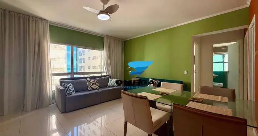 Apartamento com vista parcial para o mar à venda na praia das astúrias no guarujá i omega imoveis
