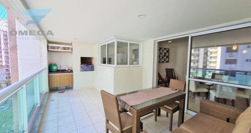 Apartamento à venda na Praia das Pitangueiras, Guarujá, Perto do mar, 3 quartos (2 suítes), Sala para 2 ambientes, Varanda gourmet, 3 vagas, Lazer