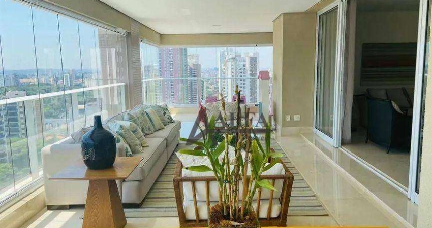 ** Magnifique - OPORTUNIDADE - Lindo apto. em andar alto c/ ampla e magnífica varanda gourmet c/ churrasqueira - 5 Vagas + Depósito **