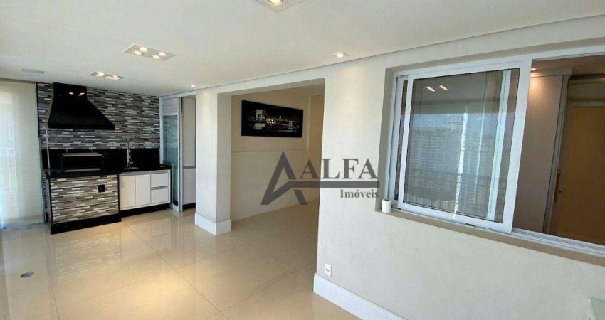 ** EDIFÍCIO PARQUE ANÁLIA FRANCO - Maravilhoso apartamento em andar alto c/ ampla varanda gourmet c/ churrasqueira **