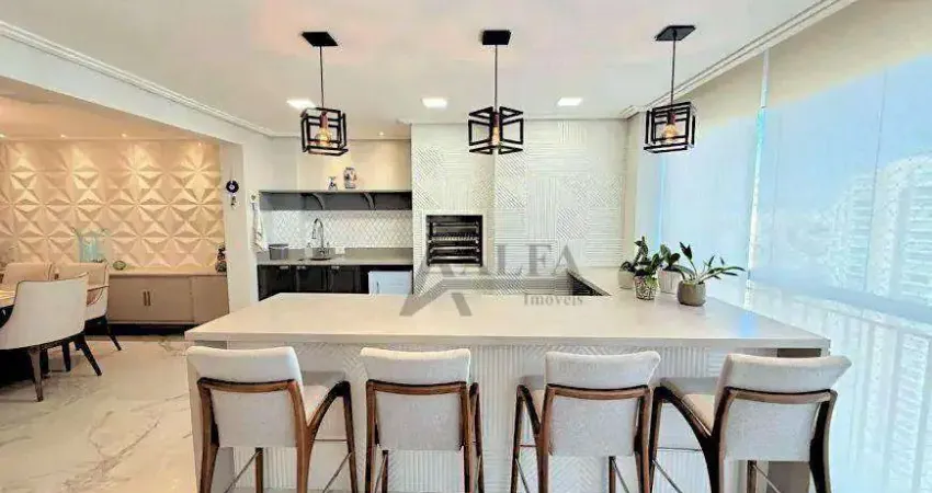 ** welcome - oportunidade - cinematográfico apto em andar alto c/ vista deslumbrante c/ ampla varanda gourmet c/ churrasqueira - 4 vagas + depósito **