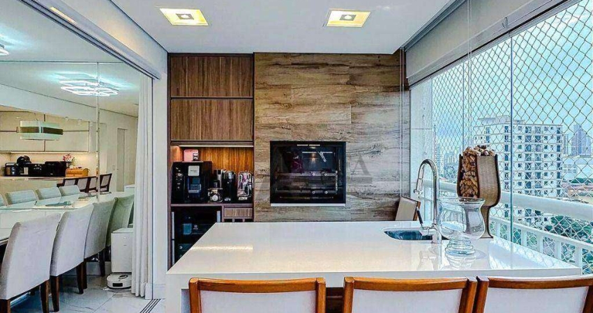 ** EDIFÍCIO ACCANTO - I M P E R D Í V E L - Cinematográfico apartamento em andar alto c/ ampla varanda gourmet c/ churrasqueira **
