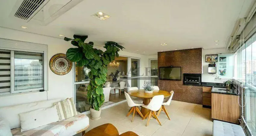 ** vereda tatuapé - maravilhoso apto. em andar alto c/ ampla varanda gourmet c/ churrasqueira - 2 vagas + depósito **