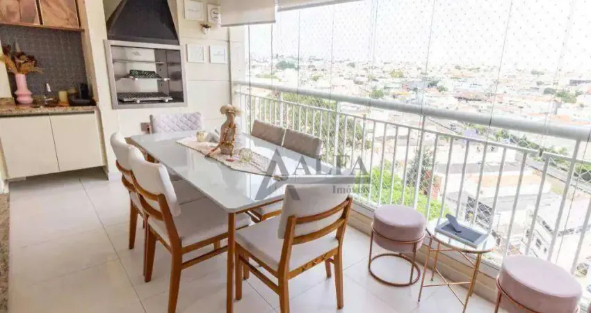 ** accanto - maravilhoso apartamento c/ ampla varanda gourmet c/ churrasqueira c/ fechamento em vidro **
