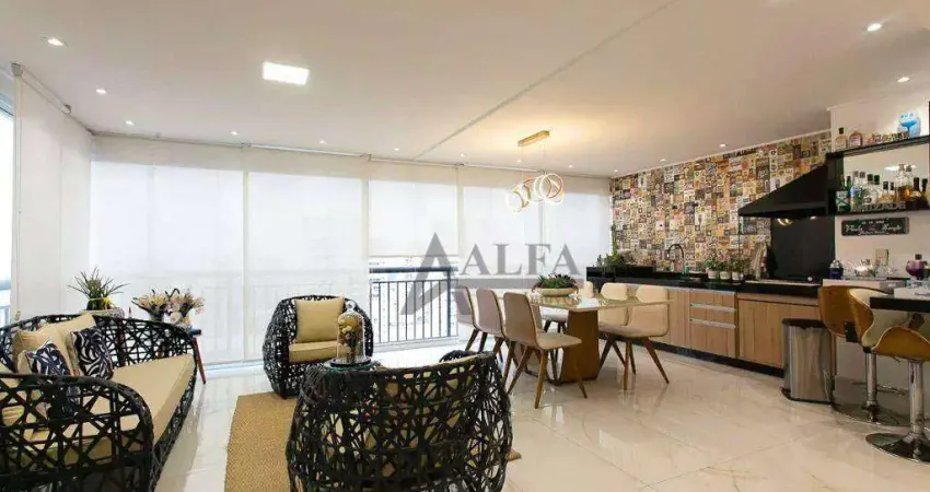 ** gran quadra giardino - imperdível - maravilhoso apartamento em andar alto c/ ampla varanda gourmet c/ churrasqueira totalmente integrada as salas *