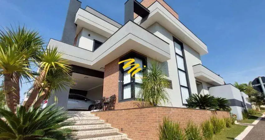 Casa à venda em paulínia, parque brasil 500, com 4 suítes, com 315 m², terras do cancioneiro