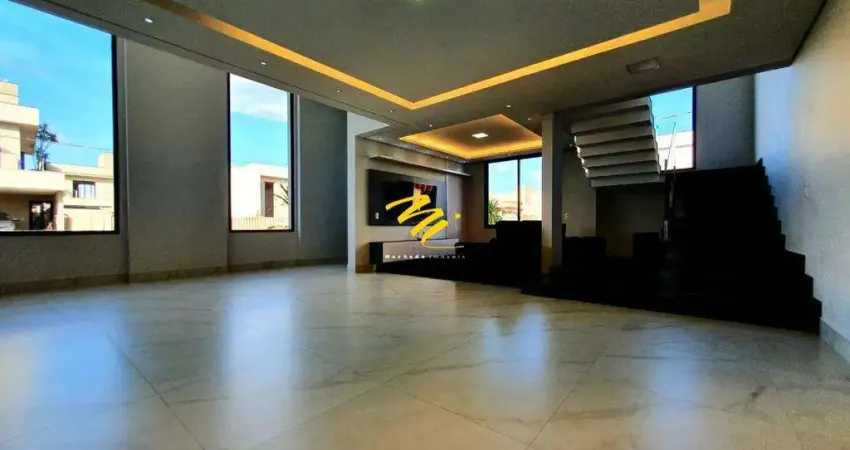 Casa à venda em paulínia, parque brasil 500, com 4 suítes, com 270 m², residencial club portinari