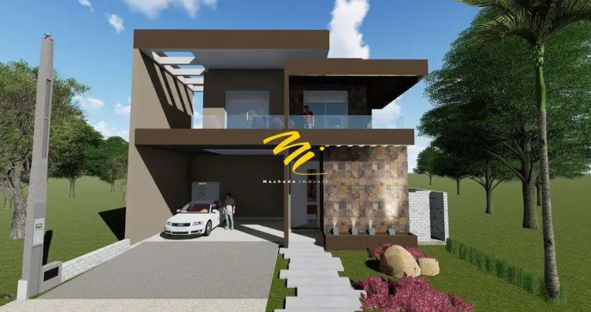 Sobrado à venda em paulínia, parque brasil 500, com 4 suítes, com 250 m², residencial royal garden