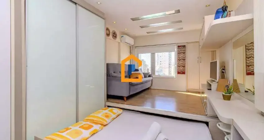Studio mobiliado de 26m² no centro de balneário camboriú, ideal para investimento em locação por diárias!