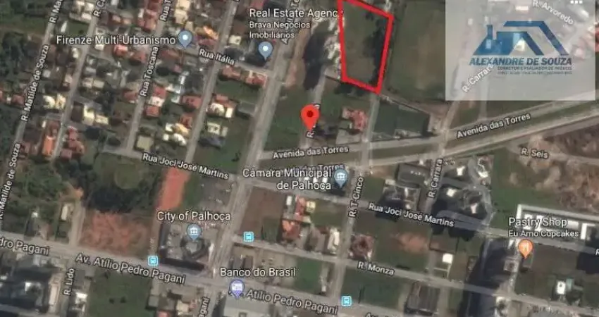 Terreno comercial para alugar na Rua Latina, Pagani, Palhoça