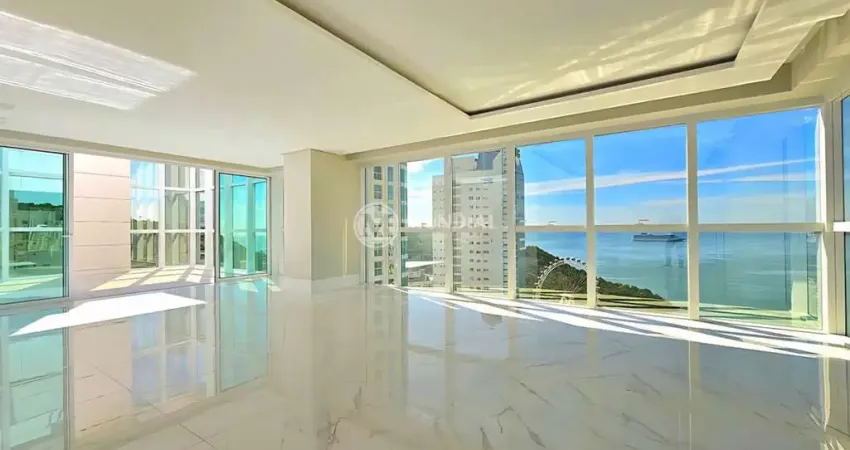 Cobertura plana com linda vista mar, barra norte, balneário camboriú - sc