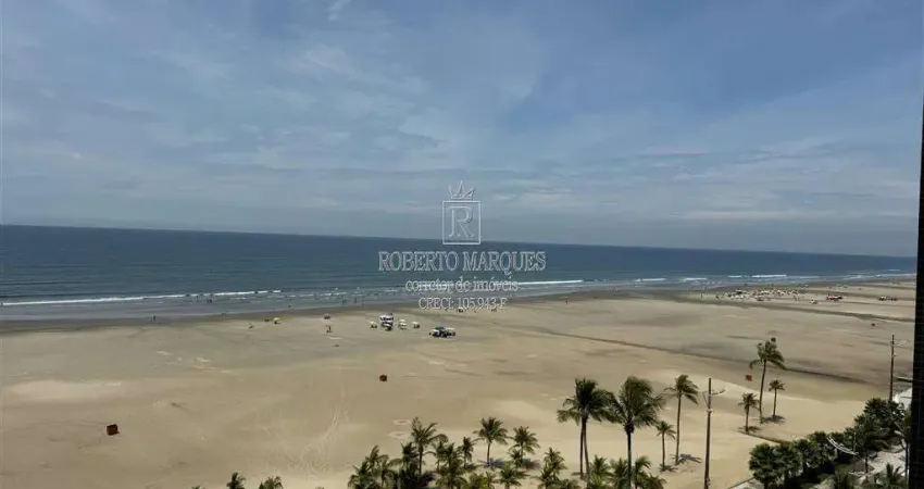 Apartamento Porteira Fechada para venda na Guilhermina Frente a praia.1 dormitório integrado a sala, cozinha, área de serviço, WC social e 1 vaga de garagem.38 m² de área útil.