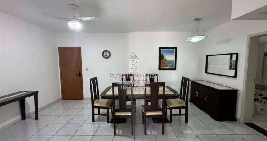 Apartamento Todo Mobiliado na Praia Grande, no bairro do canto do Forte, a 150 m da praia, com 2 dormitórios, sendo 1 suíte, com terceiro dormitorio opcional, sala com sacada, cozinha, área de serviço
