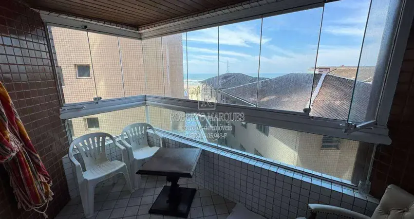 Apartamento na Praia Grande - Aviação2 dormitórios sendo 1 suíte, sala com sacada gourmet, vista livre e iluminação natural, cozinha planejada, área de serviço, wc social.Vista mar / 1 vaga. Semi mobi