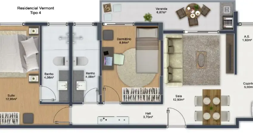 vila caiçara, apto novo 2 dorms com sacada, lazer, vista para o mar