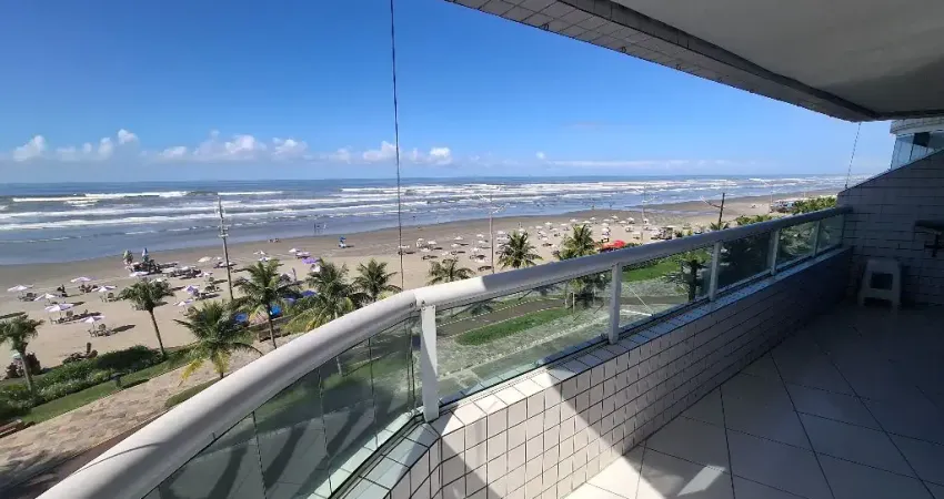 Vila Caiçara, apto 3 dorms, 1 suite, 2 vagas frente mar