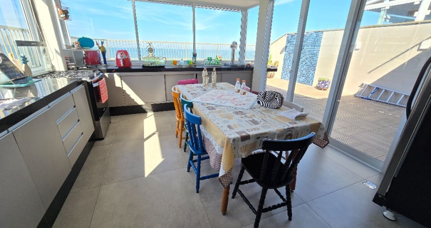 Cobertura 4 quartos mobiliado Frente Mar - Na Vila Caiçara em Praia Grande