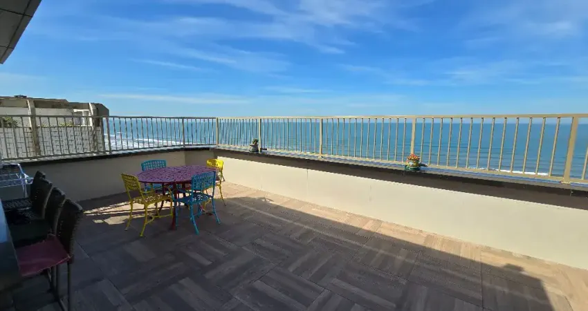 Cobertura 4 quartos mobiliado - Frente Mar - Na Vila Caiçara em Praia Grande - RP670
