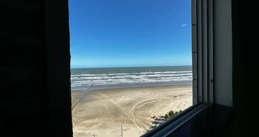 Apartamento andar alto frente e  vista total para o mar de todos os cômodos  – vila mirim, praia grande/sp
