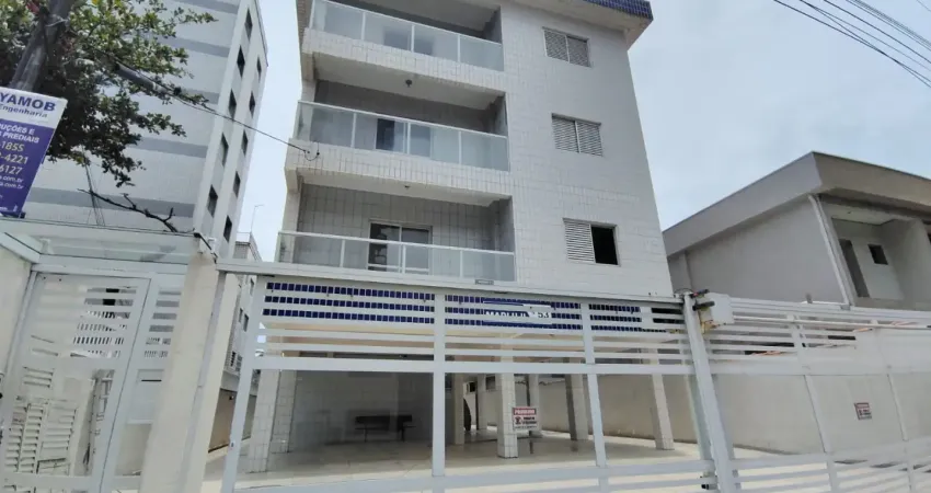 Vila caiçara, apartamento 2 dormitórios, sacada, 50 mts do mar
