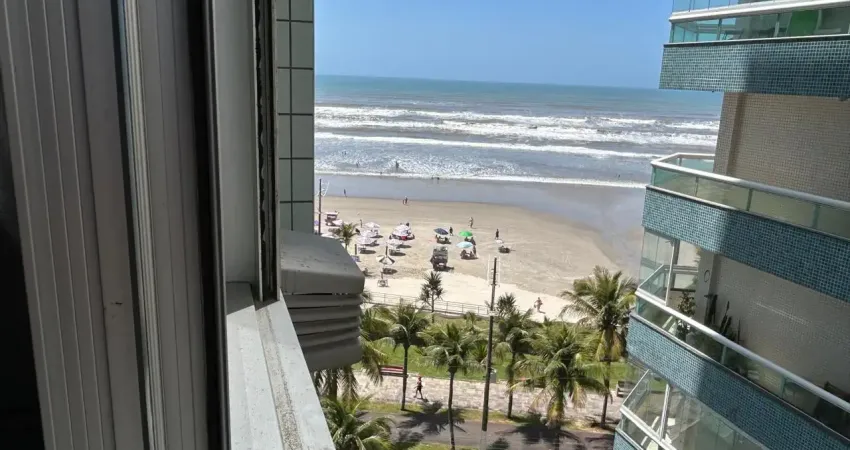 Apto 1 dorm prédio frente ao mar piscina coberta, sauna, salão de jogos