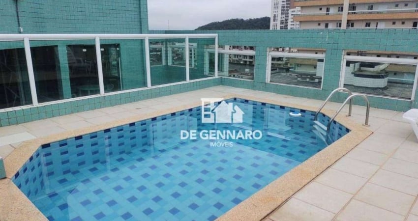 Apartamento 1 dormitório à venda, 2 sacadas, lazer completo, vaga de garagem, por R$ 290.000 - Boqueirão - Praia Grande/SP